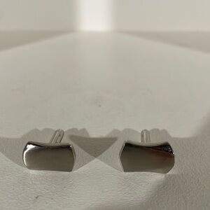 Kenneth Cole Stainless-Silver look Cuff Links